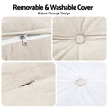 Artiss Headboard Pillow Double Wedge Backrest Triangular with 2 Cushions Beige