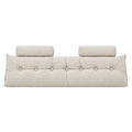 Artiss Headboard Pillow King Wedge Backrest Triangular with 2 Cushions Beige