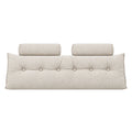 Artiss Headboard Pillow Queen Wedge Backrest Triangular with 2 Cushions Beige