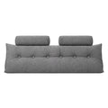Artiss Headboard Pillow Queen Wedge Backrest Triangular with 2 Cushions Grey
