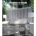 Artiss DOUBLE Bed Head Headboard Velvet Grey