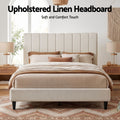 Artiss QUEEN Bed Head Headboard 153CM Beige Linen