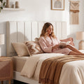 Artiss QUEEN Bed Head Headboard 153CM Beige Linen
