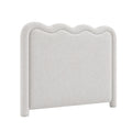 Artiss Boucle Bed Head Double Size Upholstered Wavy Headboard Beige