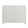 Artiss Boucle Bed Head Double Size Upholstered Wavy Headboard Beige