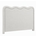 Artiss Boucle Bed Head Queen Size Upholstered Wavy Headboard Beige