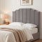 Artiss DOUBLE Bed Headboard 138CM Grey Velvet