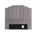 Artiss DOUBLE Bed Headboard 138CM Grey Velvet