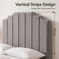 Artiss DOUBLE Bed Headboard 138CM Grey Velvet