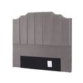 Artiss DOUBLE Bed Headboard 138CM Grey Velvet