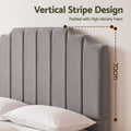 Artiss QUEEN Bed Headboard 153CM Grey Velvet