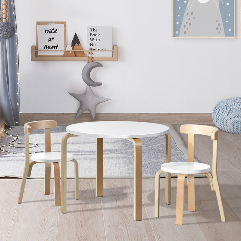 Keezi 3 Piece Kids Table Chairs Set Activity Play Desk Toy