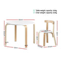 Keezi 3 Piece Kids Table Chairs Set Activity Play Desk Toy