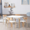 Keezi Kids Table Chairs Set 5PC Activity Play Desk Wooden