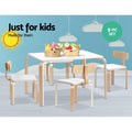 Keezi Kids Table Chairs Set 5PC Activity Play Desk Wooden