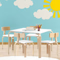 Keezi Kids Table Chairs Set 5PC Activity Play Desk Wooden