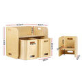 Keezi Kids Table Chairs Set 3PC Storage Desk Multifunctional