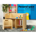 Keezi Kids Table Chairs Set 3PC Storage Desk Multifunctional