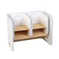Keezi 3pc Kids Table Chairs Set Storage Desk White