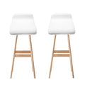 Artiss 2x Bar Stools Wooden White