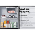 Devanti 48L Bar Fridge Black Glass Door Cooler