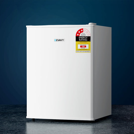 Devanti 70L Mini Bar Fridge White Portable Cooler