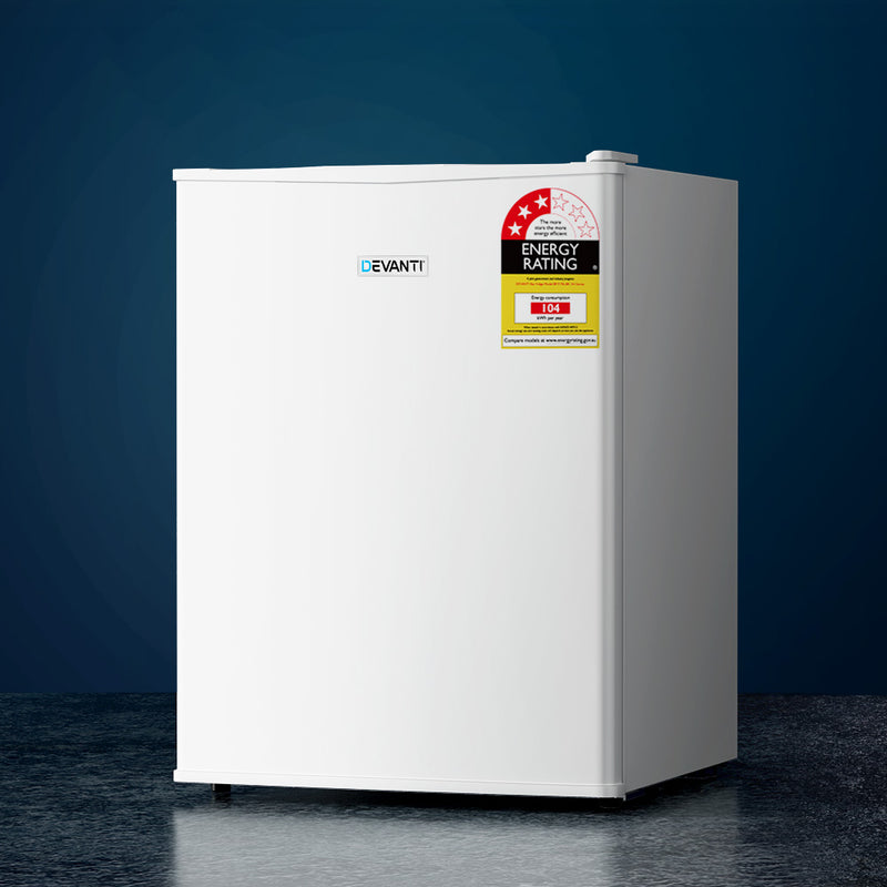 Devanti 70L Mini Bar Fridge White Portable Cooler