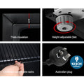 Devanti 115L Bar Fridge Glass Door Black LED Light