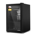Devanti 70L Bar Fridge Glass Door Black Light