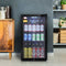 Devanti 98L Bar Fridge Glass Door Black Freezer