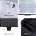Devanti 110L Bar Fridge Black Bench Top Glass Door