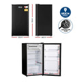 Devanti 95L Bar Fridge Black Glass Door Compact