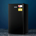 Devanti 95L Bar Fridge Black Glass Door Compact