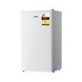 Devanti 95L Bar Fridge White Glass Door Bench Top