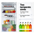 Devanti 95L Bar Fridge White Glass Door Bench Top