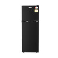 Devanti 122L Bar Fridge Two Door Mini Fridge Freezer Black