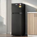 Devanti 122L Bar Fridge Two Door Mini Fridge Freezer Black