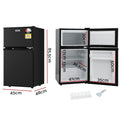 Devanti 85L Bar Fridge Freezer Black Mini Refrigerator