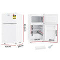 Devanti 85L Bar Fridge Mini Freezer White