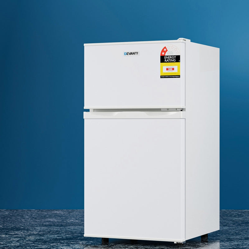 Devanti 85L Bar Fridge Mini Freezer White