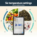 Devanti 105L Bar Fridge Glass Door Black Countertop Cooler