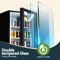 Devanti 105L Bar Fridge Glass Door Black Countertop Cooler