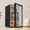 Devanti 105L Bar Fridge Glass Door Black Countertop Cooler