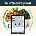 Devanti 56L Bar Fridge Glass Door Black Countertop Mini Cooler