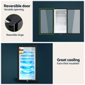 Devanti 78L Bar Fridge Glass Door Black Countertop Cooler