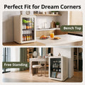 LUVIMO 70L Bar Fridge Mini Refrigerator Glass Door Aesthetics Cooler
