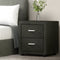 Artiss Bedside Table 2 Drawer Fabric Charcoal