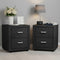 Artiss 2X Bedside Table 2 Drawers Fabric Charcoal