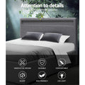 Artiss DOUBLE Bed Frame LED Gas Lift Storage Grey COLE