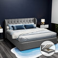 Artiss KING Bed Frame Gas Lift Storage Grey